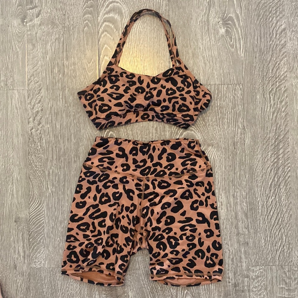 Cheetah Print Workout Set